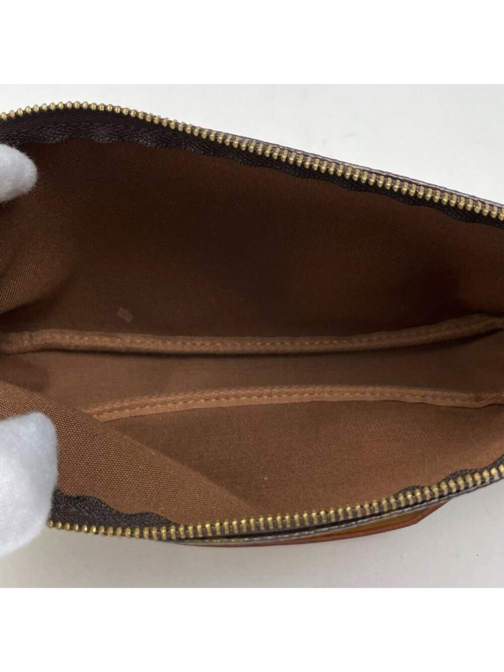 Louis Vuitton Pochette Makeup Cosmetics Pouch Monogram Brown - Picture 9 of 9